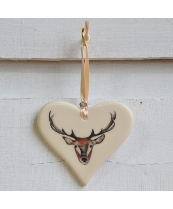 stag ceramic heart by...