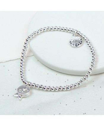 silver plate bracelet with...