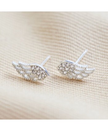 crystal wing stud earrings,...